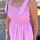 Peony Stripe Maxi Dress