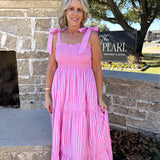 Peony Stripe Maxi Dress