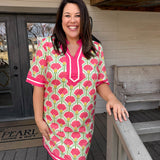 Pink Stephani Mini Dress - Curvy