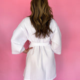 Waffle Weave Robe - White