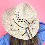 Rainbow Raffia Hat