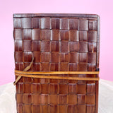 Large Woven Leather Journal