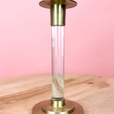 Small Resin + Brass Candlestick