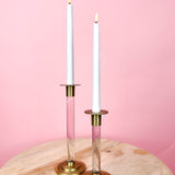 Small Resin + Brass Candlestick