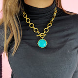 Turquoise Honeybee Statement Necklace