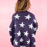 Navy Cape Star Sweater