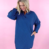 Navy Stripe Preppy Dress