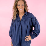 Navy Miriam Top