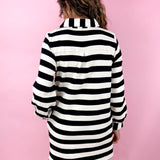 Paola Black + White Stripe Tunic Dress