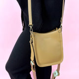 Camel Parker Crossbody Phone Bag