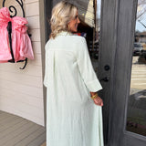 Sage Stripe Maxi Dress